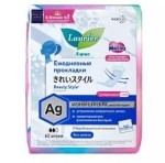 Прокладки женские, KAO (КАО) 62 шт Лорие Бьюти Стайл с ионами серебра без запаха